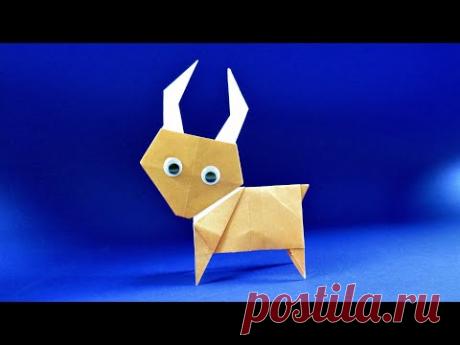 Как сделать оригами оленя. Новогодние поделки
