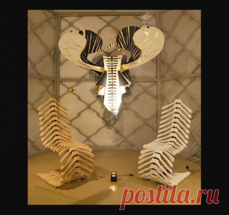 Мебель из плечиков (подборка)