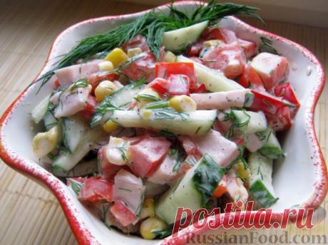 Салат "Парижель" с копченой курицей и овощами – просто кулинарная бомба!.