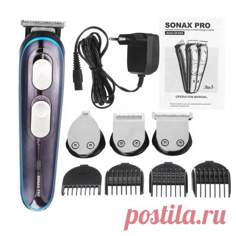 Rechargeable electric hair clipper beard trimmer shaver razor barber cutting haircut machine w/ 4 limit combs Sale - Banggood.com