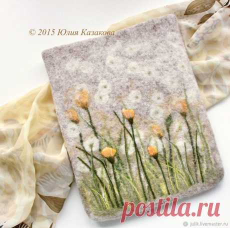 Мастер-класс по валянию чехла для планшета с рисунком в сочетании техник мокрого и сухого валяния, часть 2 – Ярмарка Мастеров