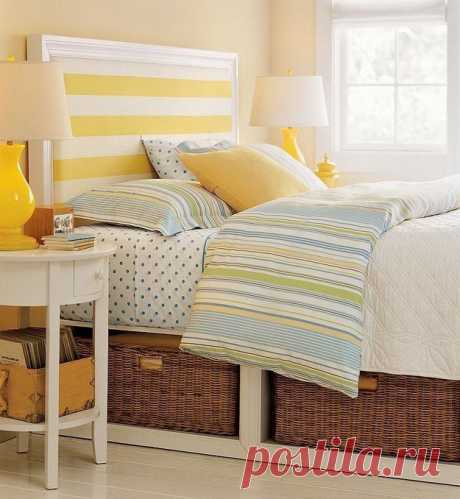 Хранение в маленькой спальне: трюки и идеи