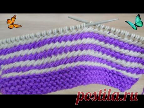 ПРЕКРАСНЫЙ УЗОР ДЛЯ КОВРИКА СПИЦАМИ/УЗОР ВСЕГО ДВА РЯДА 💥