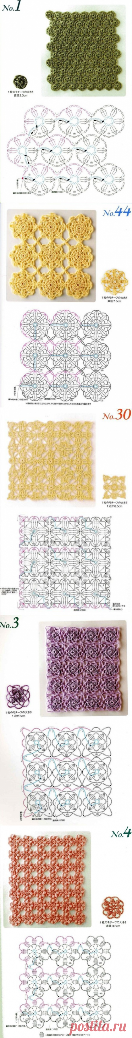 Безотрывное вязание крючком мотивов: схемы — Сделай сам, идеи для творчества - DIY Ideas