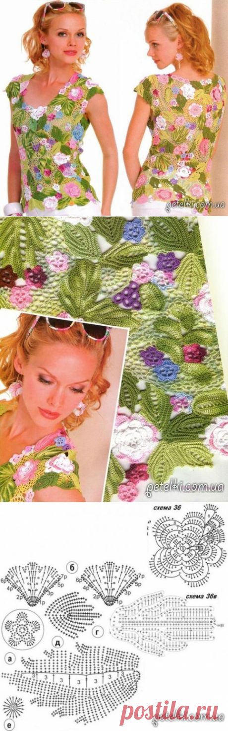 Невероятно красивый топ в технике ирландского кружева — Сделай сам, идеи для творчества - DIY Ideas