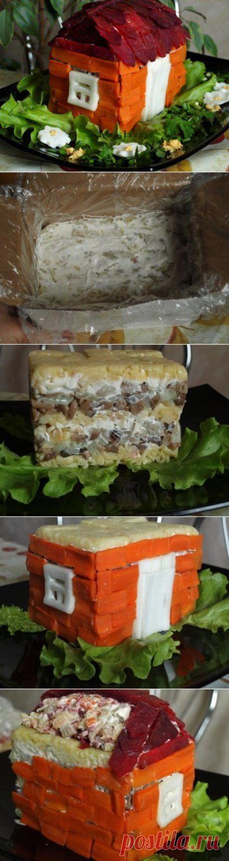 Шикарное украшение стола! салат "Теремок" | Готовим вместе