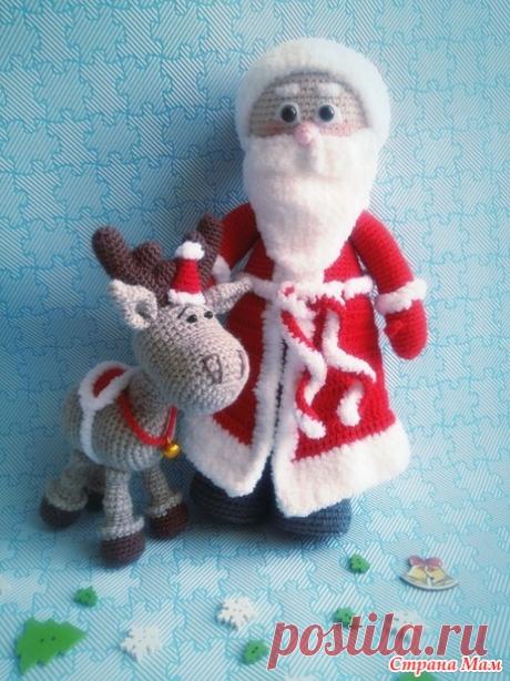 Он-лайн. ОЛЕНЬ - Новогодний помошник Деда Мороза. - Амигуруми - Страна Мам