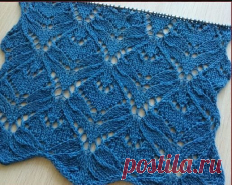 Ажурный узор спицами подойдёт для тонких ниток.