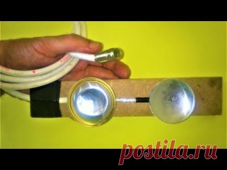 ANTENA DIGITAL FULL HD feita com latinhas ( antenna made with can )