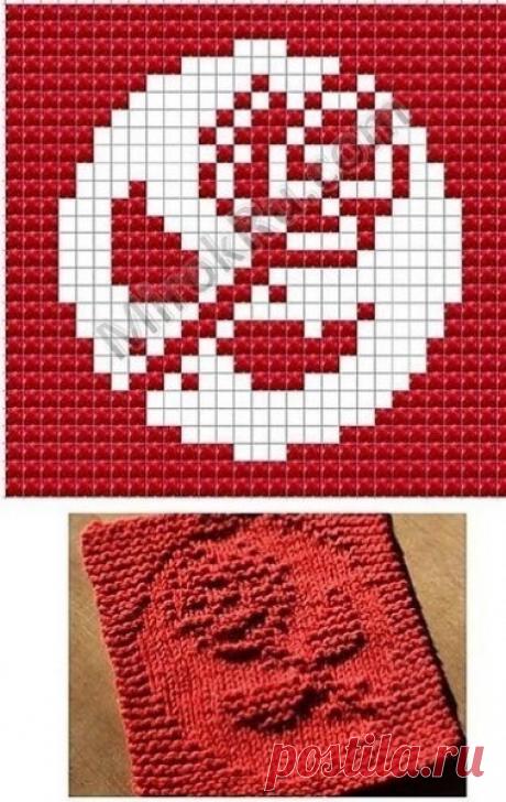 Теневые узоры спицами