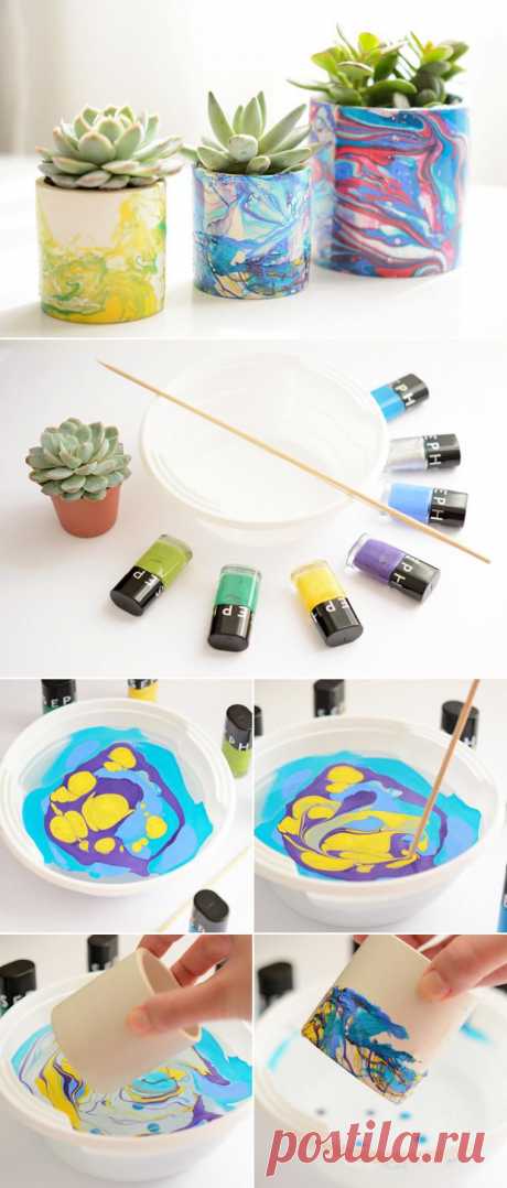 15 простых идей, чтобы преобразить цветочный горшок - Ярмарка Мастеров - ручная работа, handmade