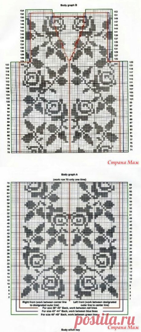 Ажурное пальто. Розы красные. Филейное вязание. - ВЯЗАНАЯ МОДА+ ДЛЯ НЕМОДЕЛЬНЫХ ДАМ - Страна Мам