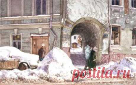 Художник Алена Дергилева. На старых улицах Москвы
Лялин переулок.Подворотня, дом 9
Улицы Москвы без парадного блеска, в повседневной суете и прелести на картинах Алены Дергилёвой.
Художник Алёна Дергилева – это творческий псевдоним Елены Иванов…