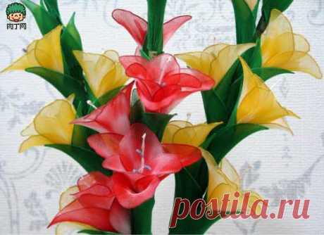 Как сделать цветы из капрона