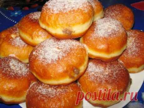 Пончики с шоколадным кремом » Рецептико