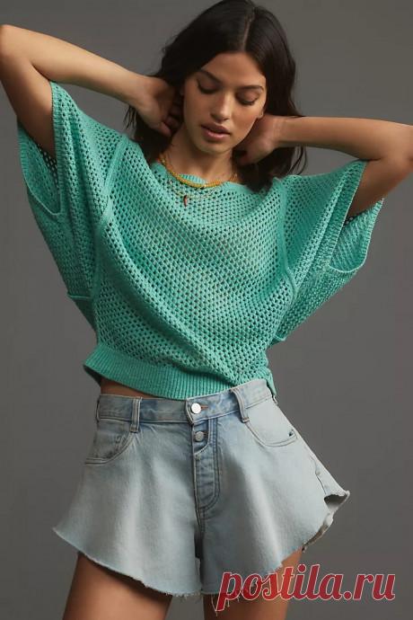 Джемпер с короткими рукавами от Pilcro из магазина Аnthropologie