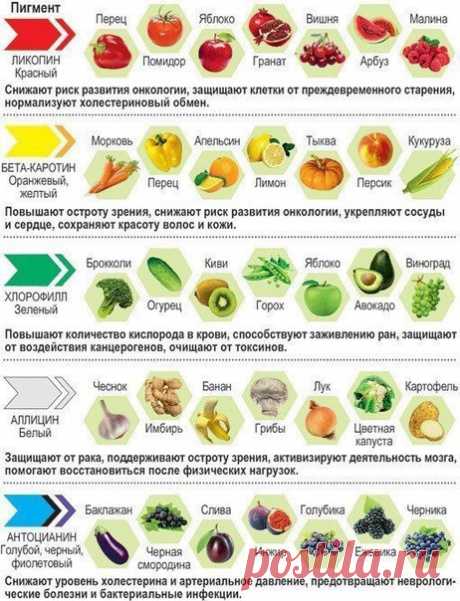Запоминайте полезность продуктов