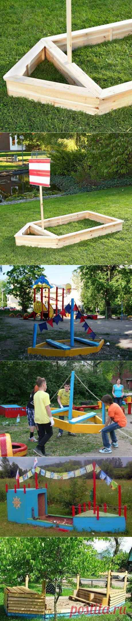 Детская деревянная песочница - машина с чертежами, размерами и поэтапными фото