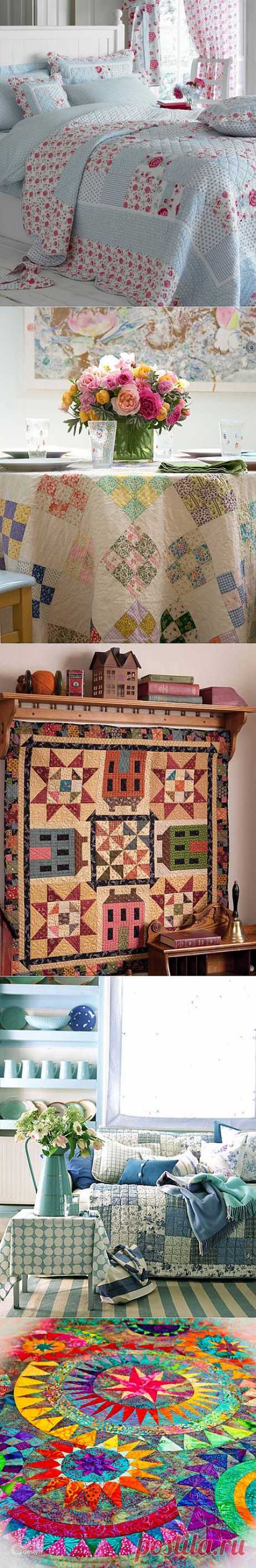 Интерьеры с изделиями из лоскутков