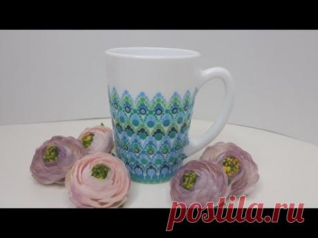 Бокал с росписью #точечная_роспись