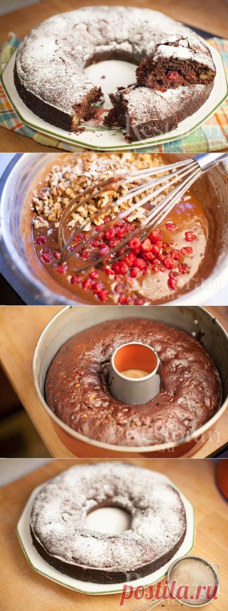 Рецепт: Постная коврижка с медом и орехами