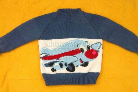 Вязание свитера с рукавом-регланом для мальчика 5 лет. Мастер-класс с пошаговыми фото