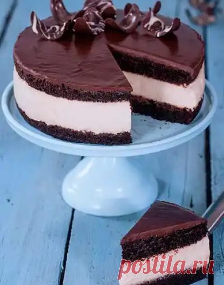Шоколадный торт с ванильным кремом: фото рецепт, продукты, приготовление