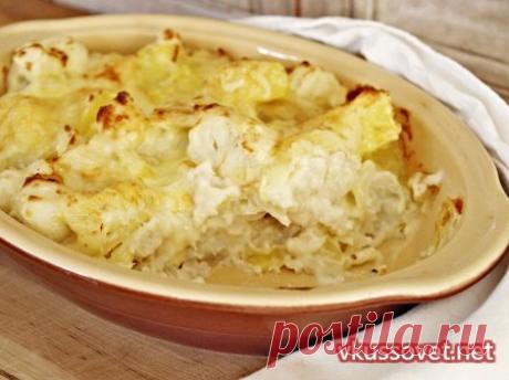 Запеканка из цветной капусты с картофелем
