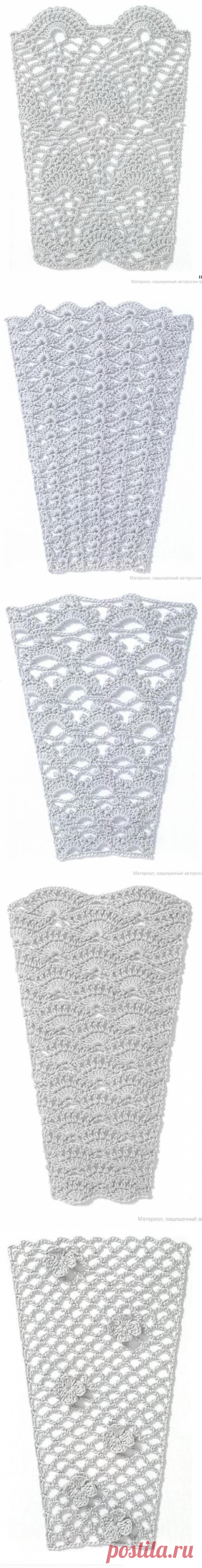 Крючком: узор для расширения полотна