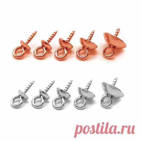 Заглушки для бусин, металлические, из нержавеющей стали, 30 шт., подвески-соединители - купить по выгодной цене | AliExpress