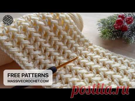 SIMPLE Crochet Pattern for Beginners! 🥰 GORGEOUS Crochet Stitch for Scarf, Sweater & Blanket