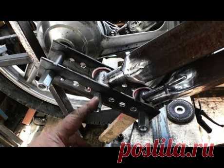 Мотоцикл. Делаем маятниковую вилку. Сняли со стапеля.