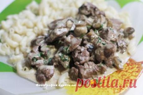 Куриная печенка с грибами - рецепт, фото, как приготовить вкусно, быстро и просто | eat.by