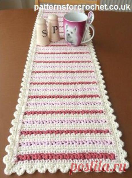 Free crochet pattern dining table runner usa