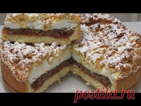 ОЧЕНЬ ВКУСНЫЙ ПИРОГ " Сугроб". Выпечка к чаю на скорую руку - Все ПРОСТО! Королевский тертый пирог