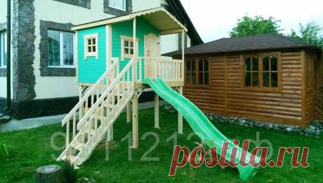 Детская площадка для дачи Венди из дерева Детский домик и горка улицы, продажа, цена в Санкт-Петербурге.