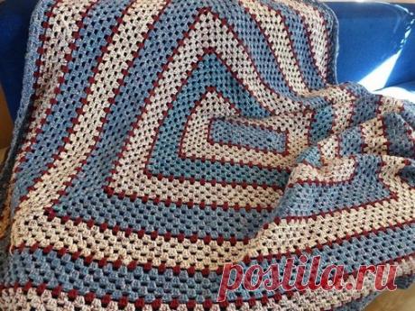 Плед крючком