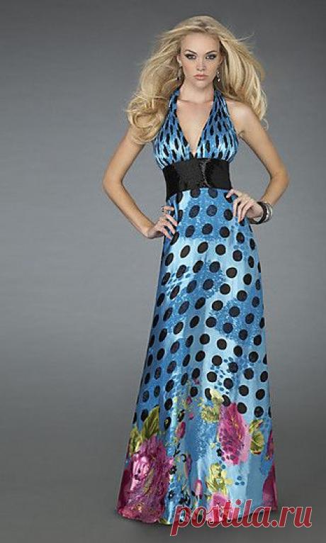 Модные фасоны платьев в горох. Модное платье в красный, белый, черный, синий горошек