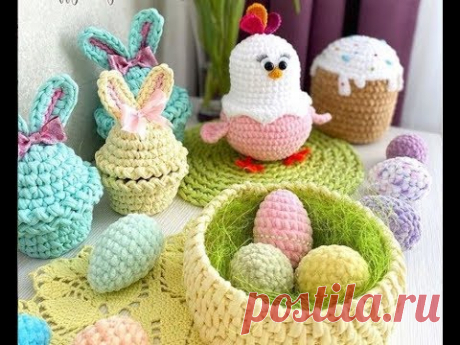 Красивые корзинки зайчики цыплята - вязаные идеи к Пасхе из трикотажной пряжи. Crochet Easter ideas - YouTube Красивые вязаные крючком пасхальные корзинки, зайчики-кролики, курочки-цыплята, подставки под яйца - все из трикотажной пряжи.
Видео подборка фото идей для вязания и вдохновения к Пасхе.
#вязаниекпасхе #вязаниекрючкомидеи #вязаниекрючкомкпасхе #CrochetEaster #CrochetEasterideas