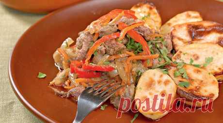 Тжвжик из говяжьей печенки с картофелем, пошаговый рецепт с фото