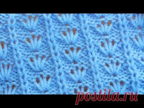 Ажурный узор спицами для детской кофточки, туники, маечки, топа.