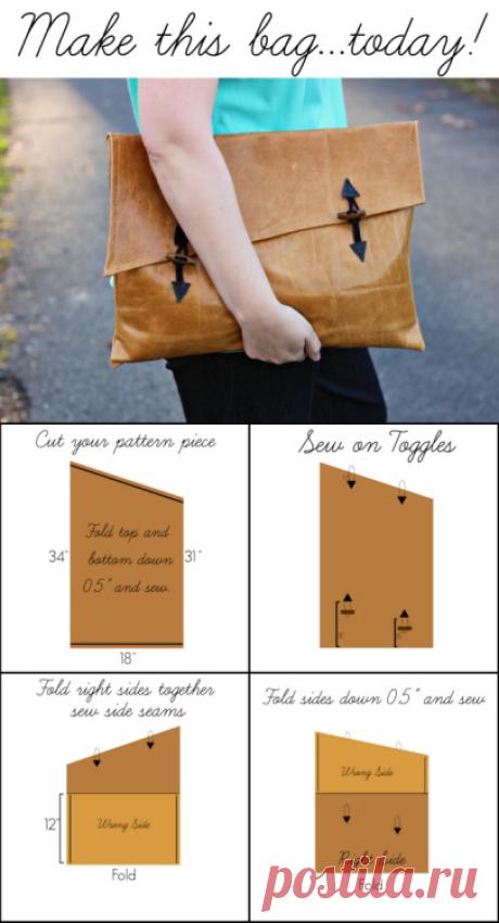 Oversized Clutch Tutorial via Alida Makes This... | CreateForLess Tumblr