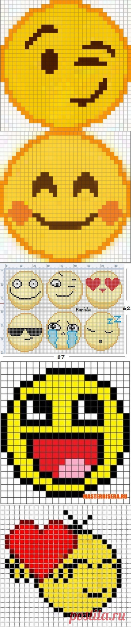 Рисунки по клеточкам | Смайлы/Стикеры из ВК