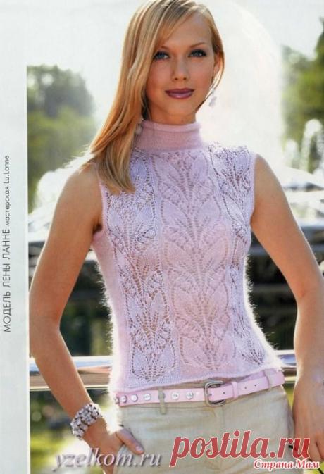 Топ вязаный спицами. Узор ландыши - Вязание - Страна Мам