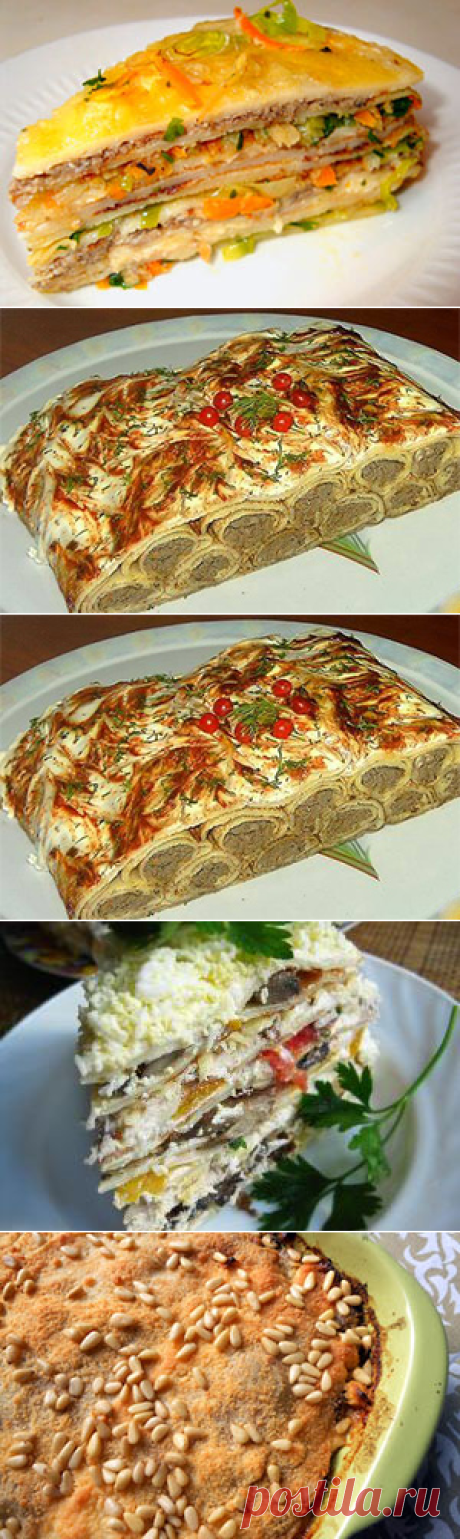 Вкусные блинные торты с разными начинками