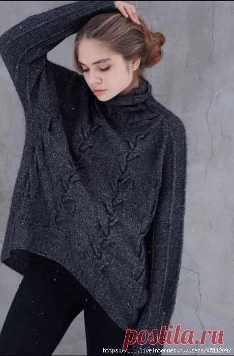 Свитер спицами. МК