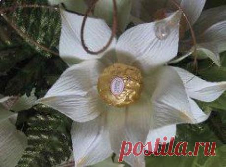 Ты можешь сделать лилию с конфетами.
•••в продолжении ещё