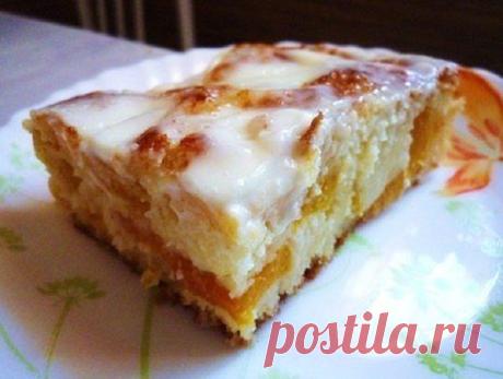 ПИРОГ С ПЕРСИКАМИ.
