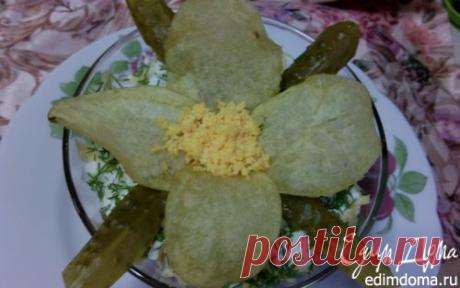 Салат "Орхидея" с морковкой по-корейски |