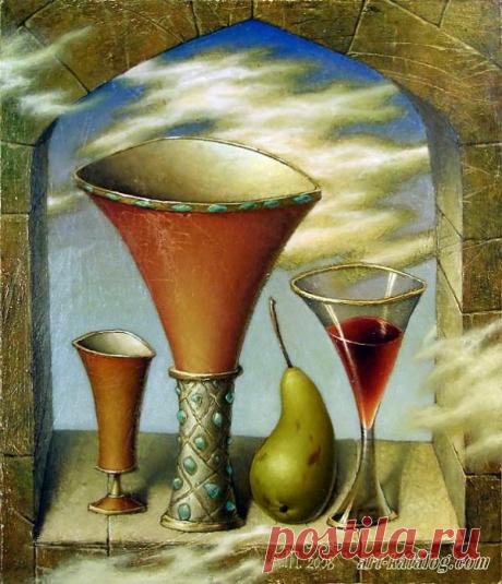 Натюрморт с рюмкой красного вина / Тринеев Александр.